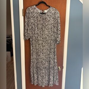 a new day Black and White Long Sleeve Dress